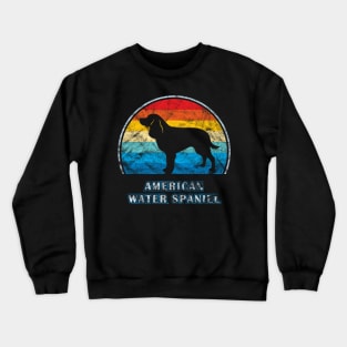 American Water Spaniel Vintage Design Dog Crewneck Sweatshirt